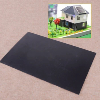 LETAOSK 1pc Black ABS Flat Sheet Insulating Plastic 1mm Thickness Plate for Sand Table Model Sscene Courtyard Decoration