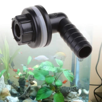 Pipe Fitting Plastic Water for Tank Connector Elbow Adapter for Rain Barrels Aquariums for Ponds or Small Water Tanks Bl