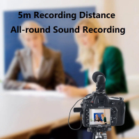 Mcoplus 3.5mm Camera Microphone Vlog Interview Recording MIC for Canon Nikon Fujifilm  5DII 5DIII 600D 650D 700D D3100 D3200
