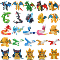 Mainan Pokémon Mega Rayquaza Fuse Charizard X dan mainan lembut Pikachu, Gyarados berkilau, Dragonai