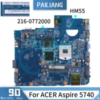 PAILIANG Laptop motherboard For ACER Aspire 5740 Mainboard 09285-1M 216-0772000 HM55 DDR3 tesed