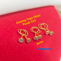 Giwang Toge Bayi 0.25 Gr Perak 925 Lapisan Mas.