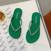 Shoes Ladies' Slippers Glitter Slides Slipers Women Shale Female Beach Fashion Rubber Flip Flops Flat Jelly 2022 Sabot Summer