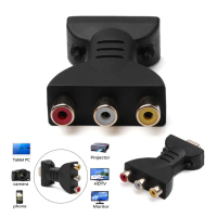 Penyesuai HDMI ke VGA, Isyarat Digital AV, Resolusi 1080p, Kabel Video Audio RCA HDMI ke AV