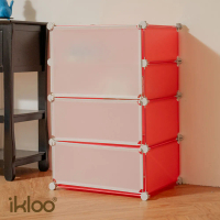 【ikloo】 輕巧多變四層防塵鞋櫃2色可選