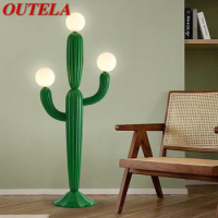 OUTELA Nordic Cactus Floor Lamp Cream Style Living Room Bedroom LED Creativity Decorative Atmosphere