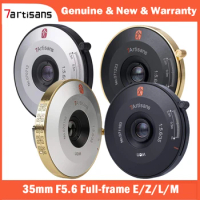 7artisans 35mm F5.6 Full Frame Manual Ultra Thin Pancake Lens For Leica L Leica M M10 M7 Sony E A7S A6000 Nikon Z Z50 Cameras
