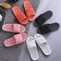 New Men Bathroom House Slippers Light Weight Water Leaky Women Slippers Beach Flip Flop Non-slip Pool Swimming Shoes