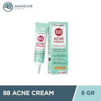 88 Acne Cream 6 Gr - Krim Totol Perawatan Jerawat LHA, BHA, PHA, Suflur, Zinc Oxide