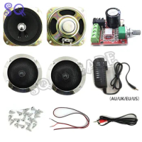 Arcade Game Console Audio DIY Kit Power Amplifier 4-inch 5W Speakers Power Cable for Arcade Game Cabinet Accessories