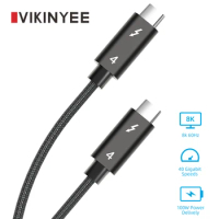 USB Type-C cable Thunderbolt 4 data cable nylon braided fast charging cable charging data PD 100W support 8K display output