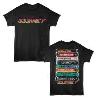 Journey Song Cassettes Black T- Shirt image 1