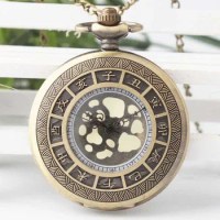 Free Shipping Chinese Elements Quartz Pocket Watch Charming Pendant Vintage Pocket Watch Gift Watch Wholesale