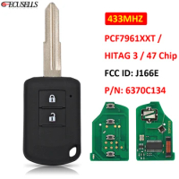 Ecusells Remote Car Key 433MHz ID47 Chip FCC ID: J166E P/N: 6370C134 For Mitsubishi Eclipse Cross GK1W/2W/9W 2017 2018 2019 2020