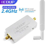 EDUP 4W WiFi Booster 2.4GHz Signal Amplifier or 5.8GHz WiFi Extender Detachable Antenna Range Extend Repeater For Router Drone