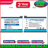 LOSONCOER Brand New 2200mAh IS360X2B Battery For Insta 360 One X2 Battery Insta360 One X2