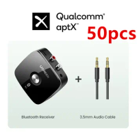 50pcs UGREEN Bluetooth RCA Receiver 5.1 aptX HD 3.5mm Jack Aux Wireless Adapter
