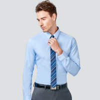 【Emilio Valentino 范倫提諾】竹炭機能長袖襯衫(藍)