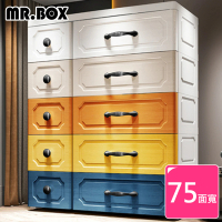 Mr.Box 75大面寬-雙排歐式5層收納櫃(三色可選)