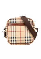 Burberry 二手 Burberry Haymarket 格紋帆布斜背包
