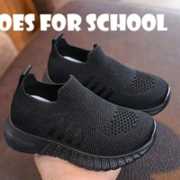 Kasut Sekolah, Saiz 22-33, Bernafas, Lebih Lembut, Untuk Kanak-kanak Lelaki dan Perempuan, Sneakers,