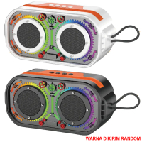 Speaker Portable LED F-417G X-BASS Bluetooth Garansi 12 bulan ada dudukan HP super Bass Rechargeable