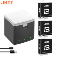 JHTC Battery For Gopro Hero 12 Enduro Batteries Charger 1800mah For Gopro Hero 11 Hero 10 Hero9 Hero12 Sports Camera Accessories