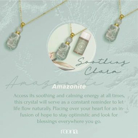 ROONA - Serene Charm Necklace Diffuser Original (Free Essential Oil) Kalung Batu Permata, Rantai Ber