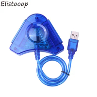 Elistooop Joypad Game USB Dual Player Converter Adapter Cable For PS2 Dual Playstation 2 PC USB Game Controller CD Driver