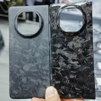 Bright Glossy Silver Forged Carbon Fabric Fiber Aramid Case For Huawei Mate X5