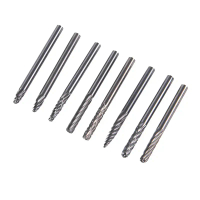 Tungsten Rotary File aloi keras Rotary Bur Drill Bit Ukiran Pemotong 3mm Shank