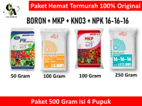 MKP+BORON+KNO3+NPK PUTIH PAKET 500 GRAM PUPUK TERMURAH MASA GENERATIF KELENGKENG ANGGUR BUAH SAYUR R