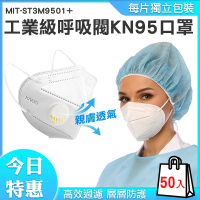 【精準科技】工業級KN95口罩 五層防護 防護口罩 成人口罩 立體口罩 魚型口罩/50入組(MIT-ST3M9501+工仔人)