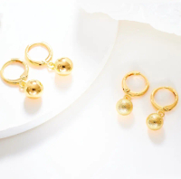 Anting Titanium Wanita Anti Karat Dan Anti Luntur Asli Dewasa Panjang Gold Elegan Kulit Perhiasan Em