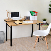 《HOPMA》DIY巧收圓腳工作桌/書桌(附螢幕主機架)-寬105 x深54 x高74.5cm