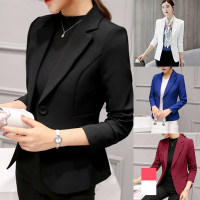 Fesyen Wanita Kasual Fesyen Slim Fit Perniagaan Jaket Asas Suit Lady Blazers Kerja PakaiL0313
