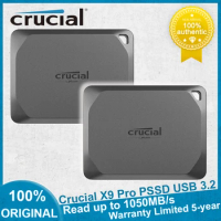 Crucial X9 Pro NEW PSSD 1TB 2TB for Mac Portable SSD Read up to 1050MB/s and Write Mac Ready USB 3.2 External Solid State Drive