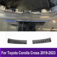Inner Rear Bumper Pad Protector Trim Tail Trunk Scuff Plate Cover For Toyota Corolla Cross 2019-2022 2023 Car Accessories