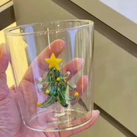 #N_A - 聖誕樹杯子手工立體聖誕樹造型玻璃杯創意禮物水杯送朋友聖誕禮物
