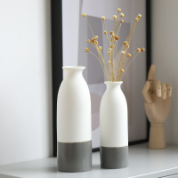 創意陶瓷花瓶擺件客廳插花北歐餐桌幹花裝飾擺件網紅