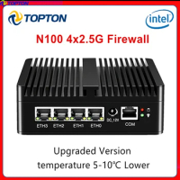 12th Gen Intel N100 Fanless Mini PC Firewall Router 4 LAN i226-V 2.5G N6000 N5105 J4125 NVMe Mini Computer Proxmox pfSense Box