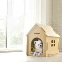 Wooden dog Kennels Four Seasons Universal House for Dogs Indoor Dog Houses Outdoor Multipurpose Dog House Cat House Dog bed Z