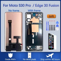 6.5" For Motorola Moto S30 Pro LCD XT2243-2 Display Touch Panel Screen Digitizer For Motorola Edge 30 Fusion Display With Frame