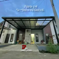 Kanopi atap spandek pasir rangka baja ringan 0,75mm