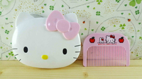 【震撼精品百貨】Hello Kitty 凱蒂貓-KITTY鏡梳組-粉頭 震撼日式精品百貨