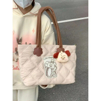 Tas Bahu Wanita Besar Tas Cewek Nylon Shoulder Tote Bag 8098 GD
