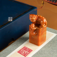 2cm Square Dragon Carved Chinese Name Stamp Shoushan Stone Seal Customize Personalized Signature Calligraphy Painting Stamp Chop