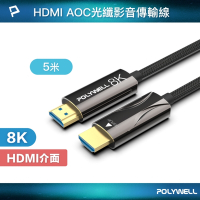 POLYWELL HDMI AOC光纖線 2.1版 5M