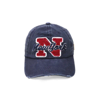 Hamlin Jahari Aksesoris Fashion Pria Wanita Topi Baseball Logo Bordir Material Jeans ORIGINAL - Navy