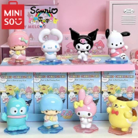 Genuine MINISO Sanrio model blind box children's toys HelloKitty mymelody Kuromi Cinnamoroll hand-run collection ornaments